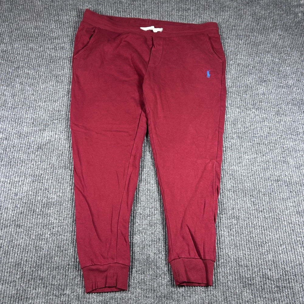 Polo Ralph Lauren Joggers Men's XXL Red Blue Pony Logo Loungewear Comfort Preppy